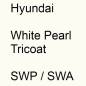 Preview: Hyundai, White Pearl Tricoat, SWP / SWA.